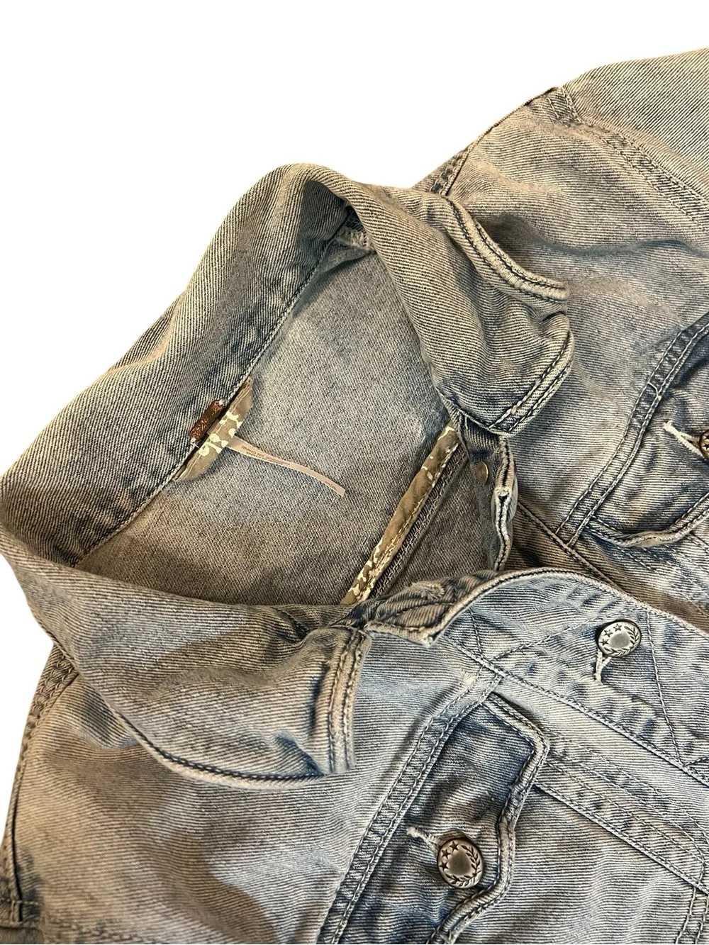 Free People Light Wash Denim Jacket - Pale Blue - Picture 4 of 4